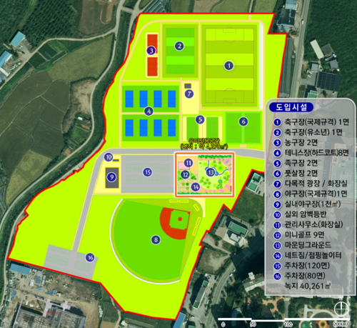 서안성 스포츠파크 조성사업 토지이용계획도. /안성시 제공