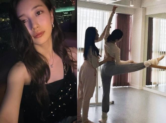 수지가 발레를 하고 있는 모습. [사진=수지 SNS]