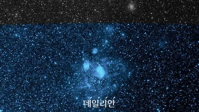 해당 성운을 확대한 영상에서 0.98마이크로미터 파장에 대한 이미지. ⓒ한국천문연구원