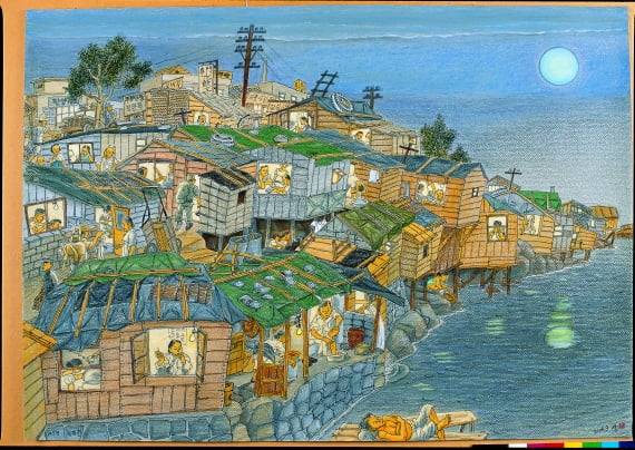 김성환, <청계천의 밤(2004)>. 서울역사박물관 제공