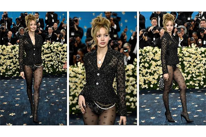 멧갈라 참석한 그룹 블랙핑크 리사/사진=AP