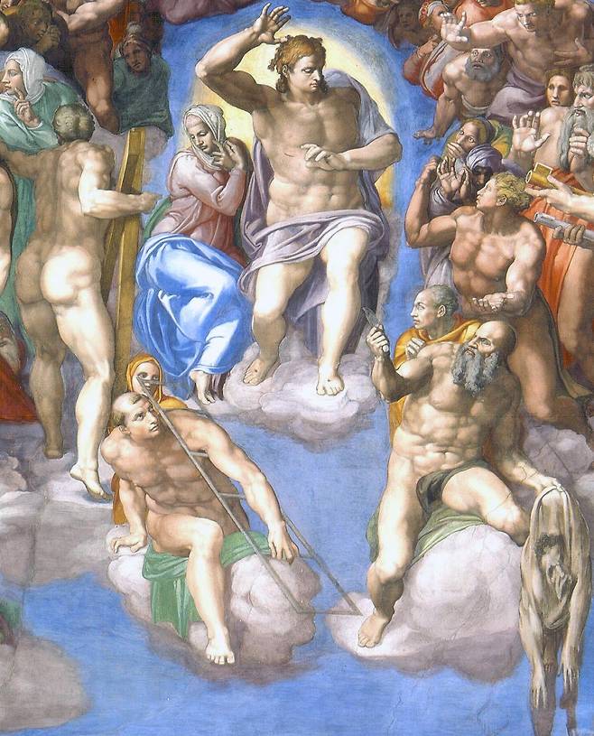 A detail from Michelangelo’s The Last Judgment in the Sistine Chapel at the Vatican. [SISTINE CHAPEL]