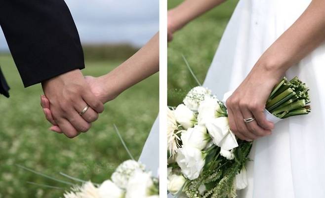 [서울=뉴시스] 한 남녀의 결혼 사진. 2025.02.25. photo@newsis.com *재판매 및 DB 금지