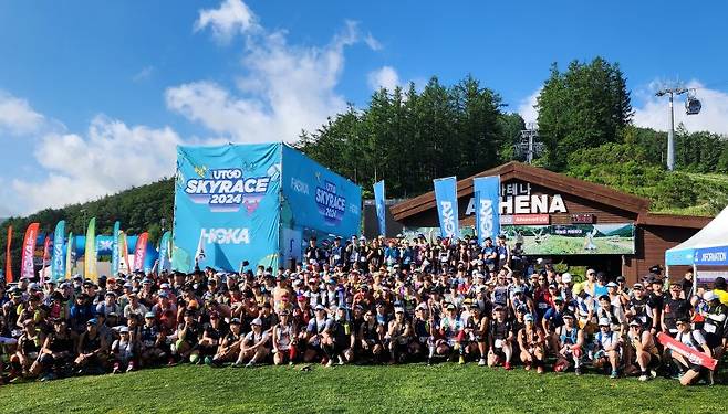 지난해 강원도 정선 하이원리조트에서 열린 '운탄고도 스카이레이스'. 사진=뉴시스