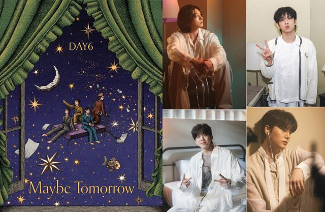 밴드 데이식스(DAY6)가 신곡 '메이비 투모로우(Maybe Tomorrow)'로 국내 음원 차트 1위를 달성했다. JYP엔터테인먼트 제공