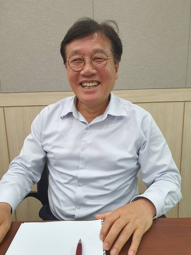 박상순 지앤비에스 에코 대표이사가 한국경제신문과 인터뷰하고 있다. 안성=윤현주 기자