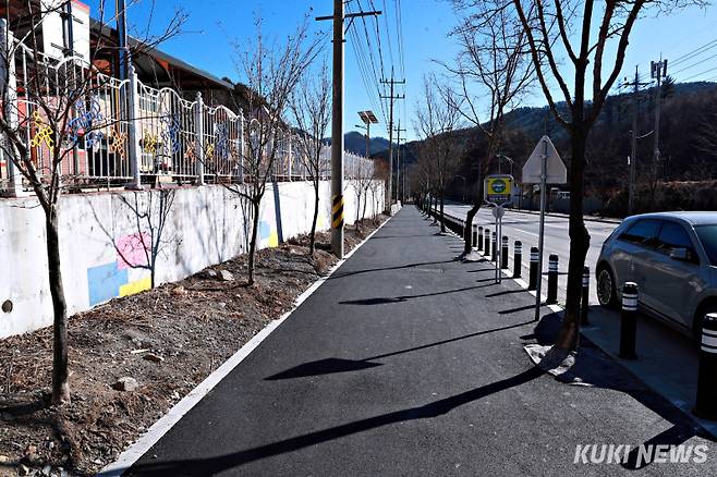 강원 태백시 보도.