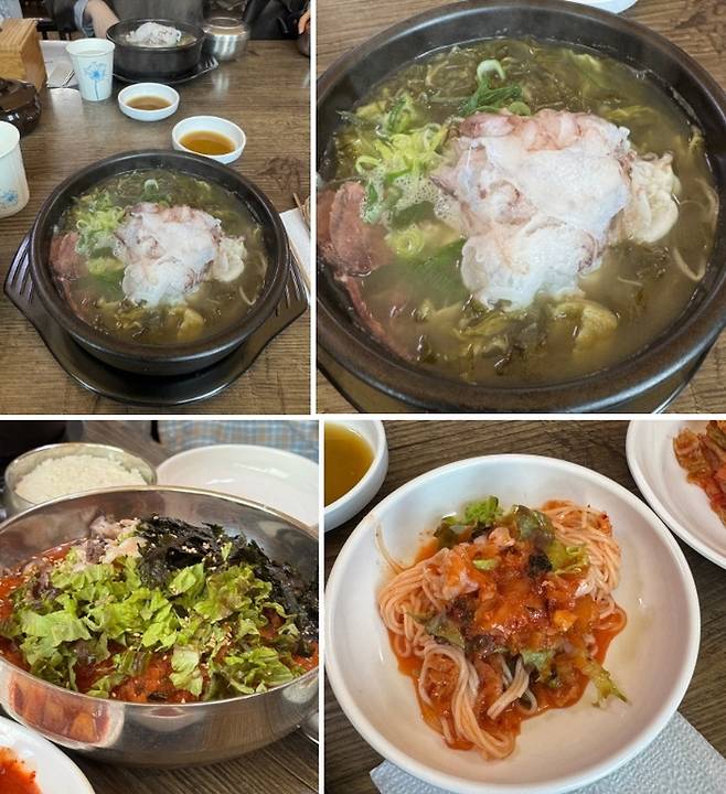 문어국밥과 비빔국수 / 사진=홍지연 여행+ 기자