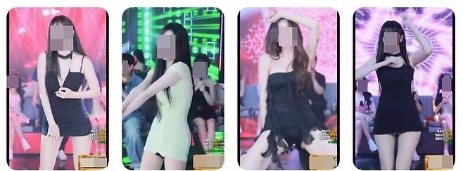 SOOP에서 8일 별도의 성인 인증 절차 없이 검색된 엑셀방송 관련 영상들. /사진=SOOP 캡처