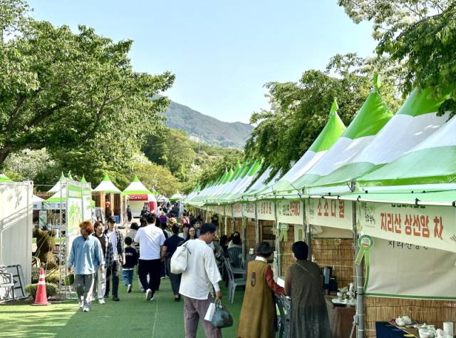 ▲제28회 하동야생차문화축제장 전경. ⓒ하동군