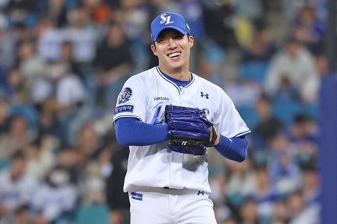 ▲ FA 시기가 가까워지면서 최종적인 가치 책정에 큰 관심을 모을 원태인 ⓒ삼성라이온즈