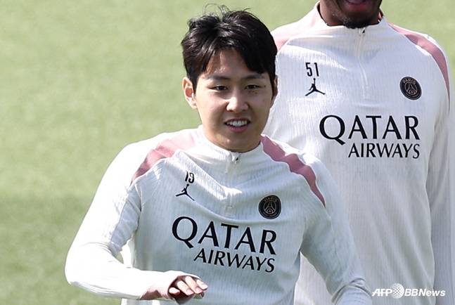 훈련에 복귀한 이강인. /AFPBBNews=뉴스1