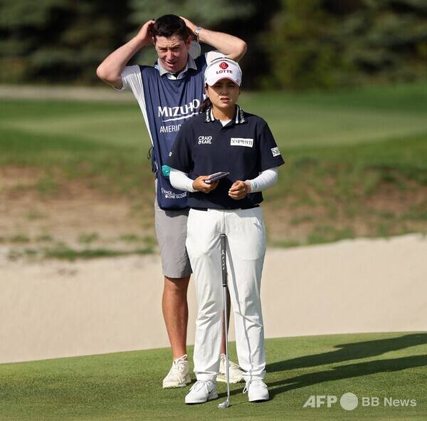 2025년 미국여자프로골프(LPGA) 투어 미즈호 아메리카스 오픈에 출전한 최혜진 프로가 1라운드에서 경기하는 모습이다.. 사진제공=ⓒAFPBBNews = News1