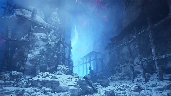 ▲ 계곡과 동굴이 혼합된 독특한 구조를 지닌 '얼음 계곡'