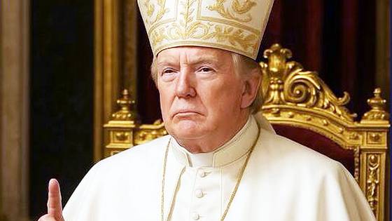 교황처럼 합성한 트럼프 대통령 이미지. 사진 트루스 소셜 캡처