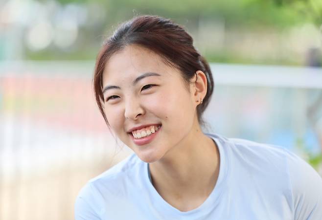 스피드스케이팅 이나현 인터뷰 (서울=연합뉴스) 이정훈 기자 = 스피드 스케이팅 이나현이 8일 서울 송파구 한국체육대학교에서 연합뉴스와 인터뷰하고 있다. 2025.5.9 uwg806@yna.co.kr