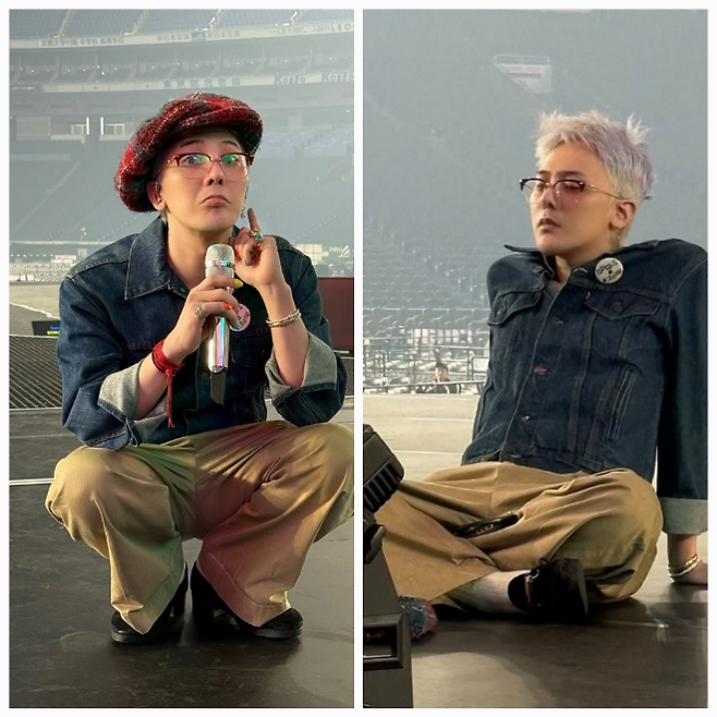 지드래곤이 10일, 일본 도쿄돔에서 진행된 리허설 현장을 공개하며 투어 시작을 알렸다.사진=지드래곤 SNS