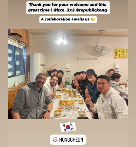 [사진] KXO 관계자들과 파티를 가진 프랑스팀