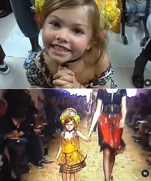 4살에 첫 패션쇼 무대에 선 틸란 블롱도. 인스타그램 캡처