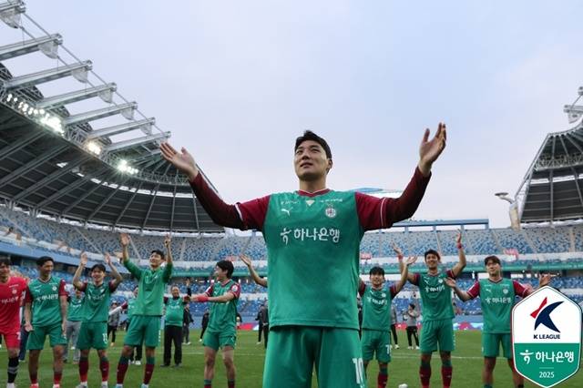 대전하나시티즌 선수단. /사진=한국프로축구연맹 제공
