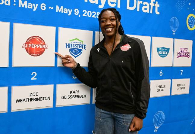 페퍼저축은행이 지명한 조 웨더링튼. /사진=KOVO 제공