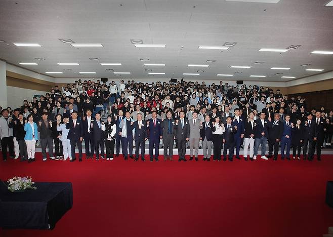 대구국제사격장에서 열린 대회 개회식 [대한사격연맹 제공. 재판매 및 DB 금지]