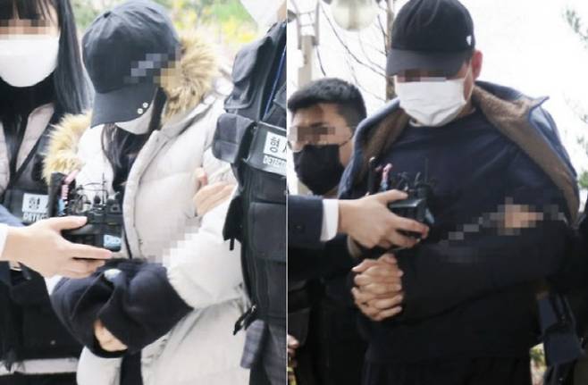 4살 딸을 길가에 유기한 30대 친모 A씨(왼쪽)와 이를 공모한 남성 B씨. (사진=뉴시스)