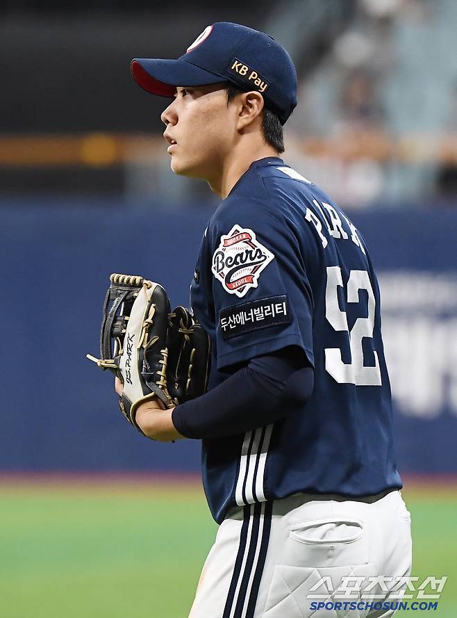 22일 서울 고척스카이돔에서 열린 두산-키움전. 2루수로 선발 출전한 박준순. 고척=정재근 기자 cjg@sportschosun.com/2025.4.22/