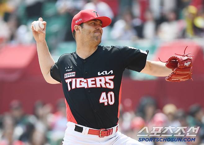 11일 인천 SSG랜더스필드에서 열린 시범경기 KIA-SSG전. 선발투수 네일이 투구하고 있다. 인천=정재근 기자 cjg@sportschosun.com/2025.5.11/