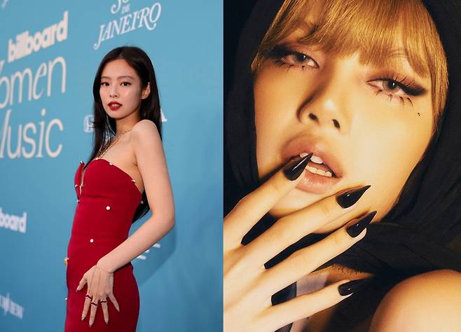 왼쪽부터 블랙핑크 제니와 리사. OA엔터테인먼트·소니뮤직엔터테인먼트코리아 제공