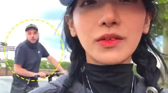 트위치 스트리머 진니티(오른쪽)에게 인종차별 발언을 한 프랑스 남성. [사진 = 엑스(X·옛 트위터]