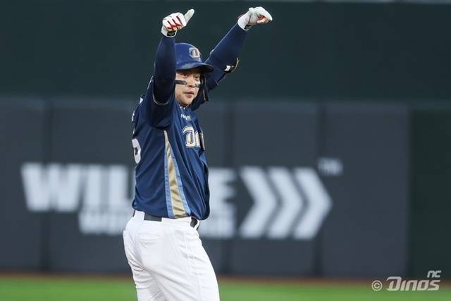 11일 두산 더블헤더 1차전에서 맹활약한 권희동. 사진=NC 제공