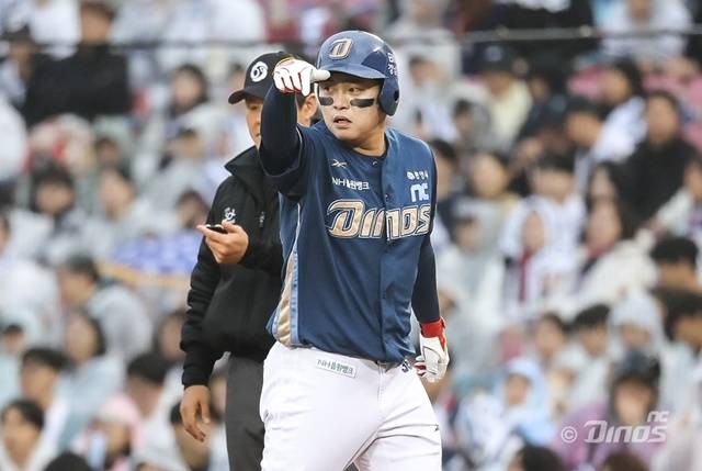11일 두산 더블헤더 1차전에서 맹활약한 권희동. 사진=NC 제공