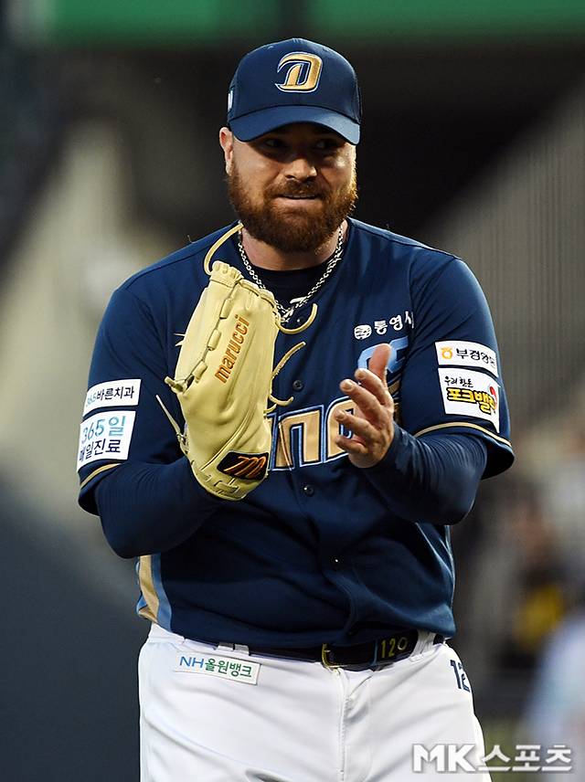 NC 로건은 11일 잠실 두산전에서 승리를 챙겼다. 사진=천정환 기자