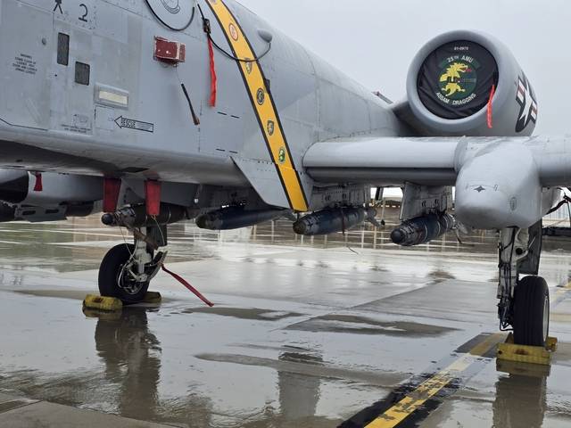 9일 경기도 평택시 주한미공군 오산기지에서 열린 ‘오산 에어 파워 데이 2025 미디어데이’에 A-10 공격기가 전시돼 있다.  디펜스타임즈 제공