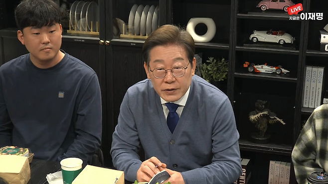 12일 더불어민주당 이재명 대선 후보의 'K-혁신' 브라운백 미팅 현장(출처=유튜브 채널 '이재명' 영상 화면 캡쳐).