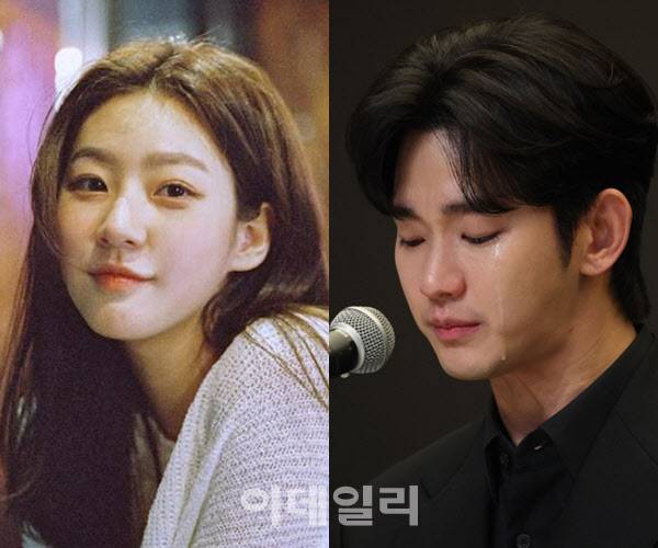 고 김새론(왼쪽)과 김수현(사진=SNS, 이데일리DB)