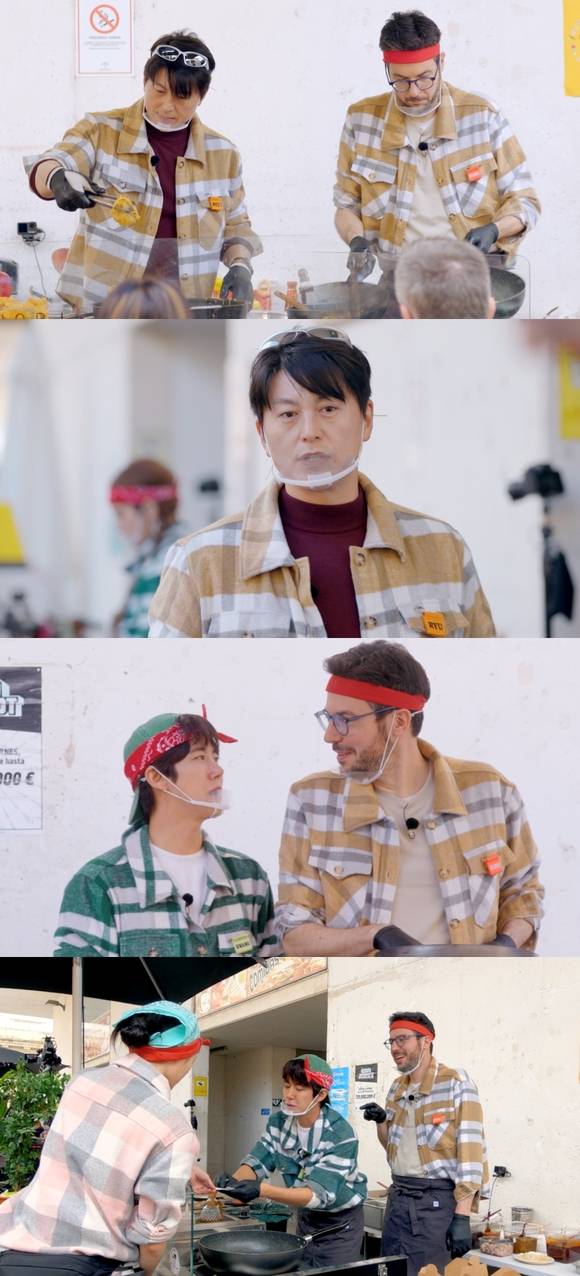 '길바닥 밥장사' 6회에서는 파브리와 류수영이 채식 메뉴를 요리하는 모습이 등이 그려진다. /JTBC