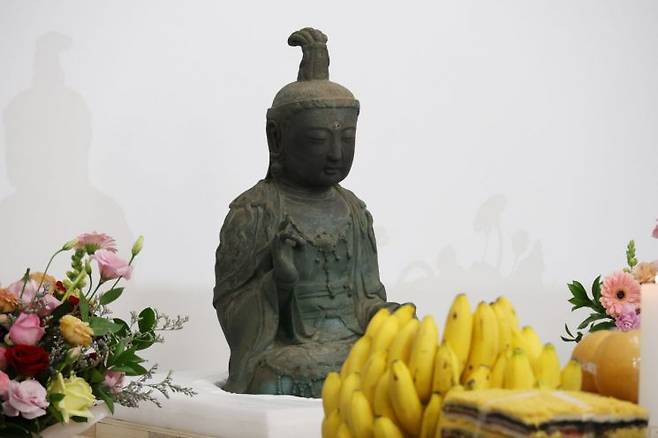 일본으로 돌아간 고려불상. 연합뉴스