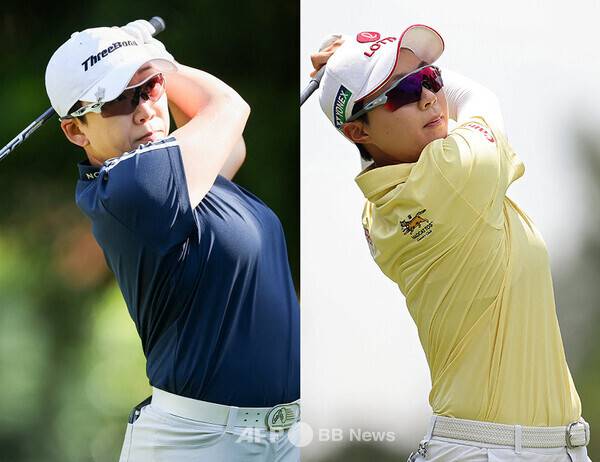 2025년 일본여자프로골프(JLPGA) 투어 메이저 대회 월드 레이디스 챔피언십 살롱파스컵 우승을 차지한 신지애 프로. 2025년 유럽여자프로골프투어(LET) 아람코 코리아 챔피언십 우승을 차지한 김효주 프로. 사진제공=ⓒAFPBBNews = News1 (사진을 무단으로 사용하지 마십시오.)