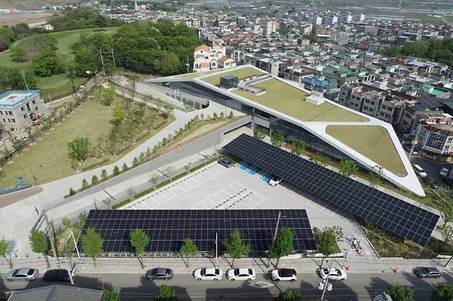 오는 22일 개관 예정인 경산시 임당유적전시관 전경. 경산시청 제공