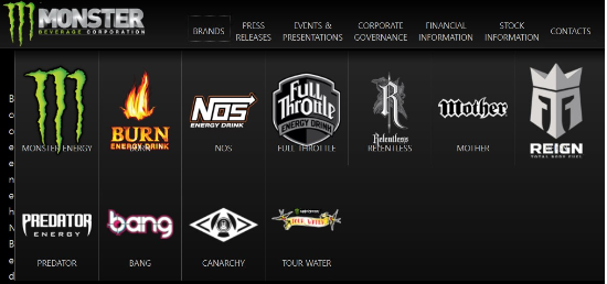 몬스터베버리지 홈페이지 갈무리.