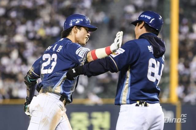 최근 연일 맹타를 휘두르고 있는 천재환. 사진=NC 제공