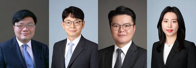 (왼쪽부터) 신동찬, 구민승, 김시목, 임지연 법무법인 율촌 변호사