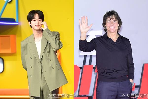 방탄소년단 진, 톰 크루즈 / 사진=DB