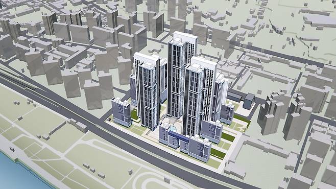 '한강맨션 재건축 정비계획안' 조감도 [용산구 제공. 재판매 및 DB 금지]