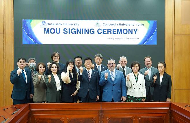 MOU 후 기념촬영 모습 [백석대 제공. 재판매 및 DB 금지]