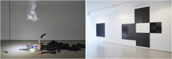 최민솔作 Untitled(왼쪽),&nbsp;편대식作 The Record.