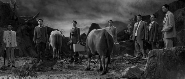 양푸동의 '산을 옮기다'(2016). ShanghART 제공