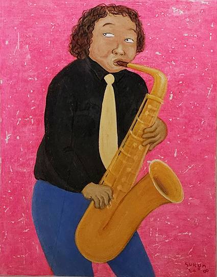 김이선 콜렉숀 展 중 최석운의 '연주하는 남자'. 18-1갤러리 제공